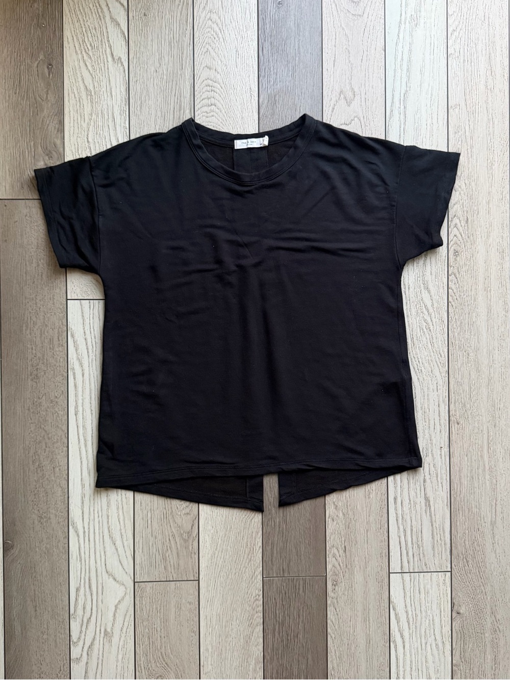 rag & bone Black Short Sleeve Crewneck Tee open Back size S